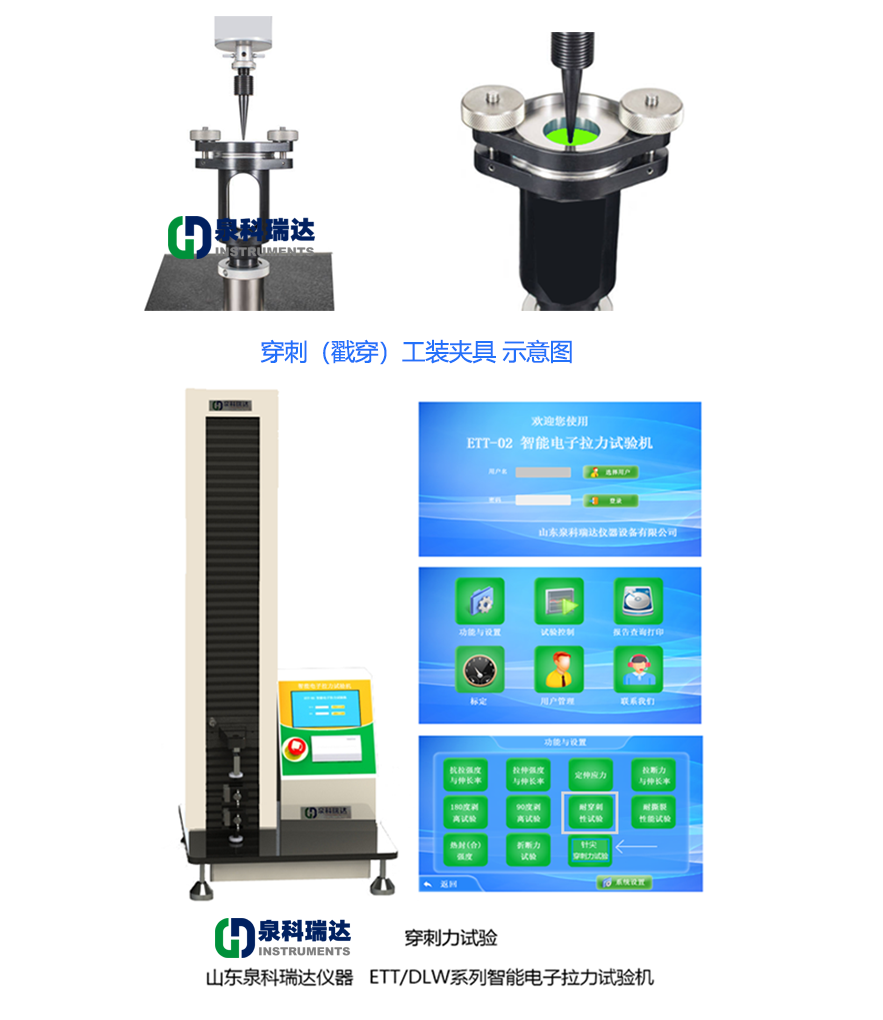 泉科瑞达公司的ETT-01智能电子拉力试验机可满足ASTMF1306